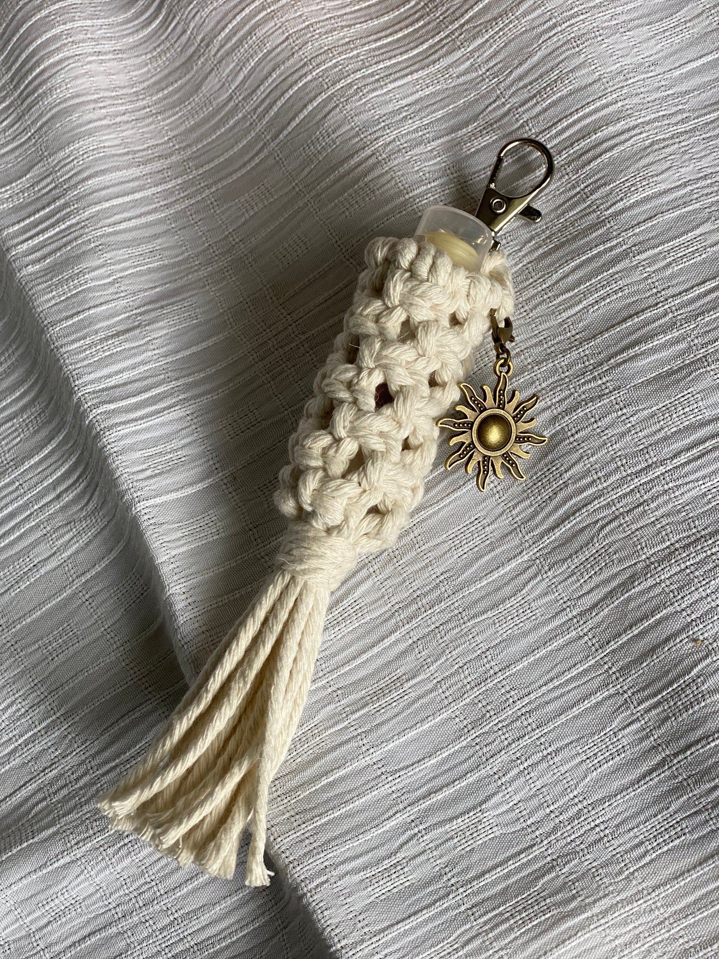 Handmade Macrame Lip Balm Clip